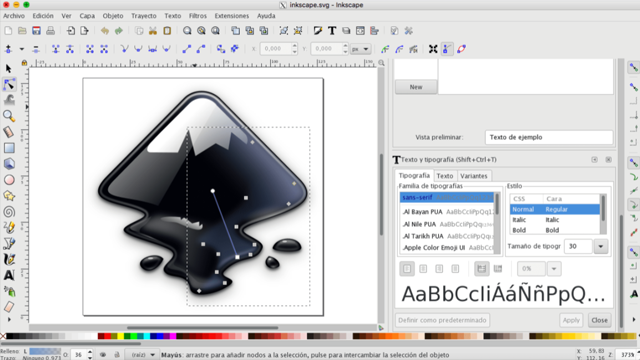 Captura de Inkscape