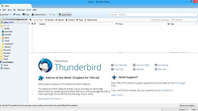 Captura de Thunderbird